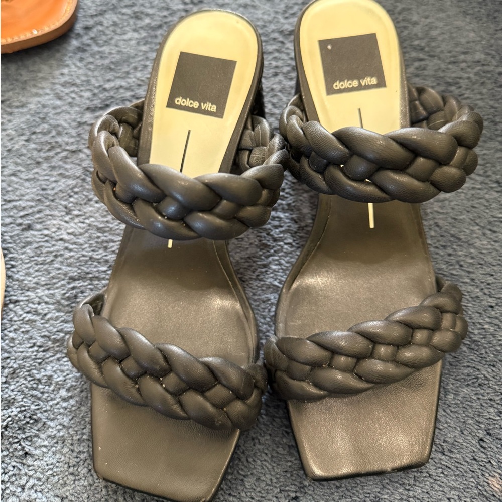 Dolce Vita Charcoal Braided Sandals